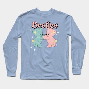 Besties - Best Friend Kawaii Teddy Bears Long Sleeve T-Shirt